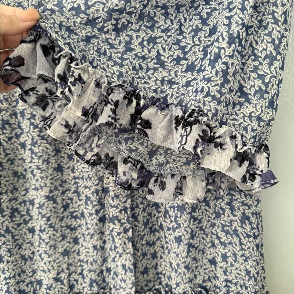 Misa Los Angeles Navy Floral Long Sleeve Dress - Picture 4 of 7